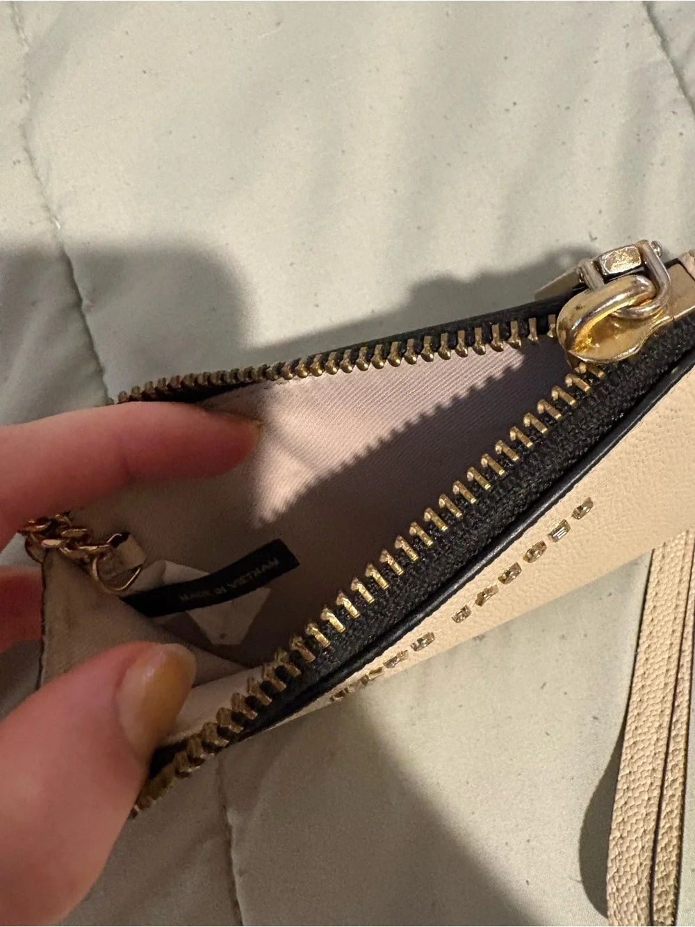 Marc Jacobs Light Beige Leather Wristlet Card Case - Picture 5 of 6